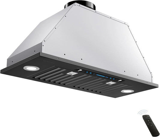 IKTCH 30" Built-in/Plug-in Range Hood 900 CFM, Ducted/Ductless Convertible Ducted, Stainless Steel Kitchen Range Hood