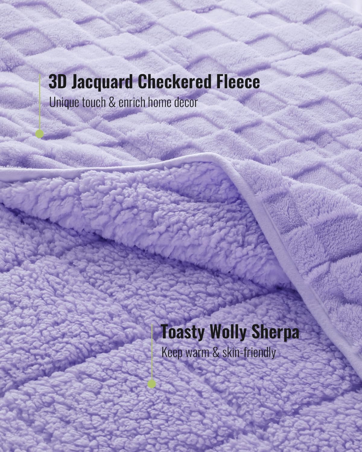 Weighted Blanket Queen Size 15lbs 60x80 inches with Soft Plush Fleece