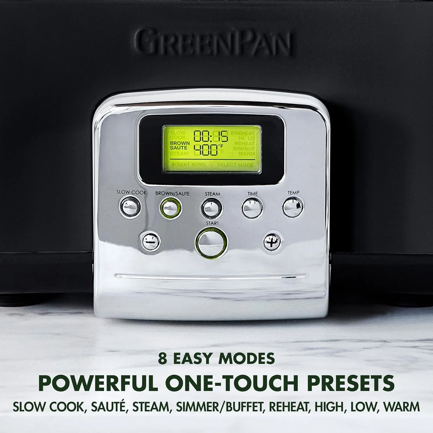 8-in-1 Programmable 6QT Electric Slow Cooker with Dishwasher-Safe Lid and Removable Base