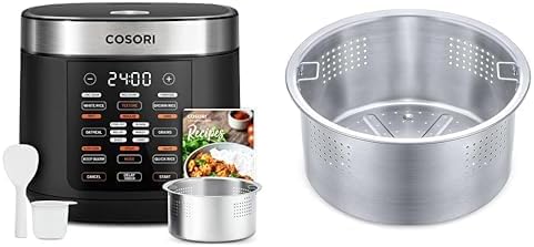 COSORI 10-Cup Rice Cooker with 24-Hour Heat Keeping and Non-Stick Ceramic Inner Pot, Steamer, Stir-fryer, and Slow Cooker