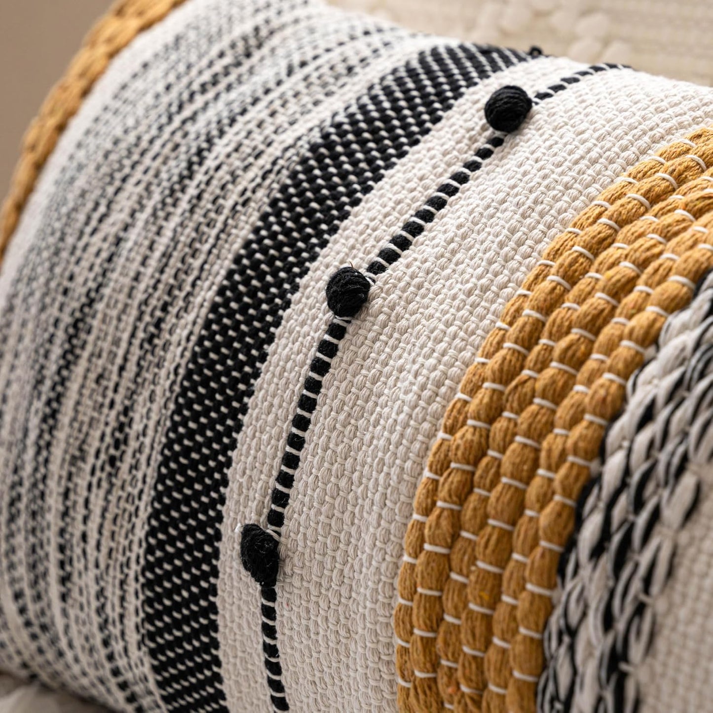 Blue Boho Decorative Throw Pillow Cover 20x20