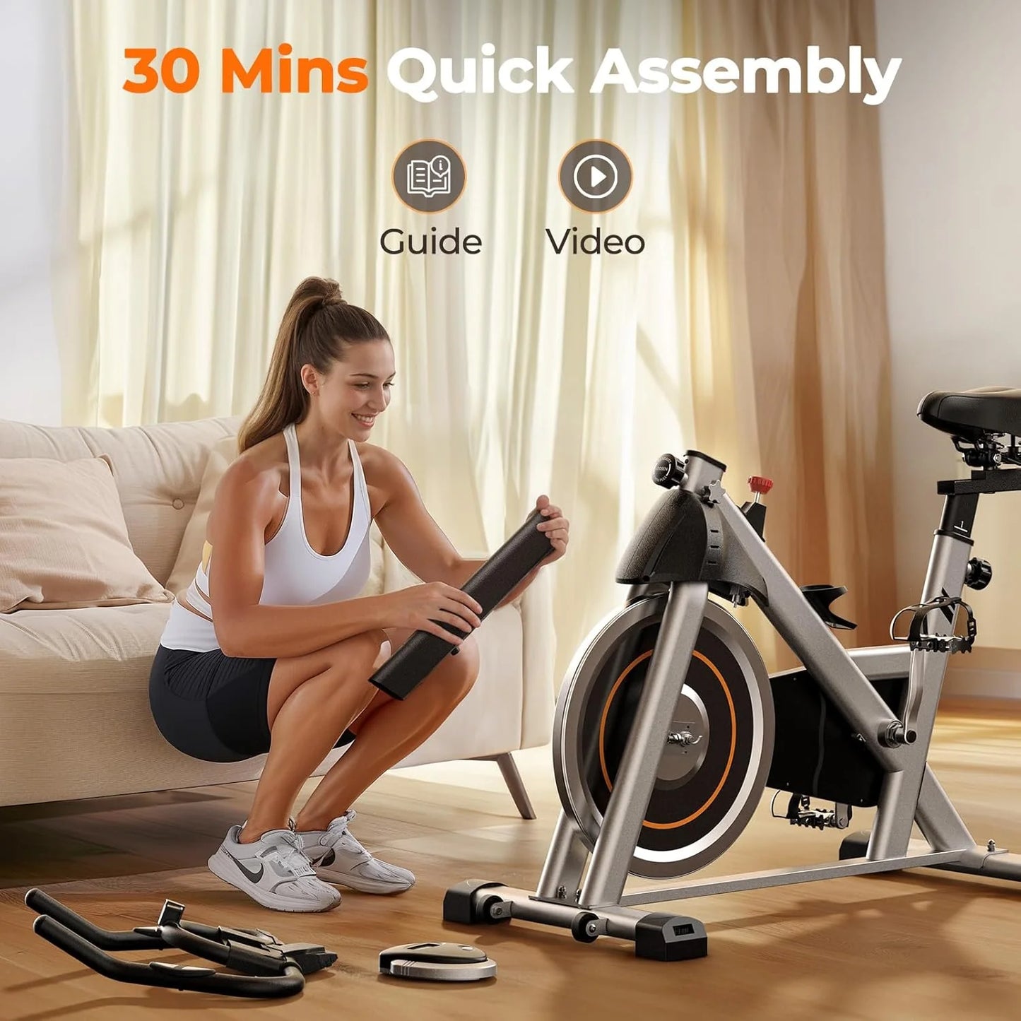 Arita brand fitness bicycle Home fixed fitness treadmill Low noise design, tablet stand