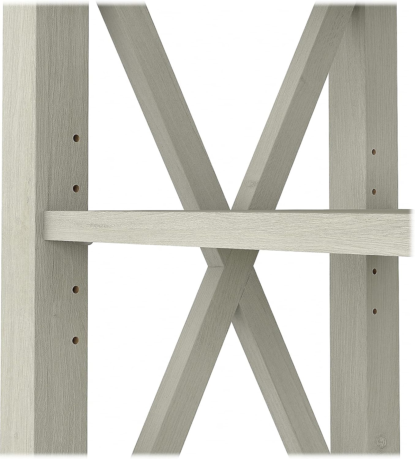 Key West Console Table with Drawers and Shelves in Linen White Oak