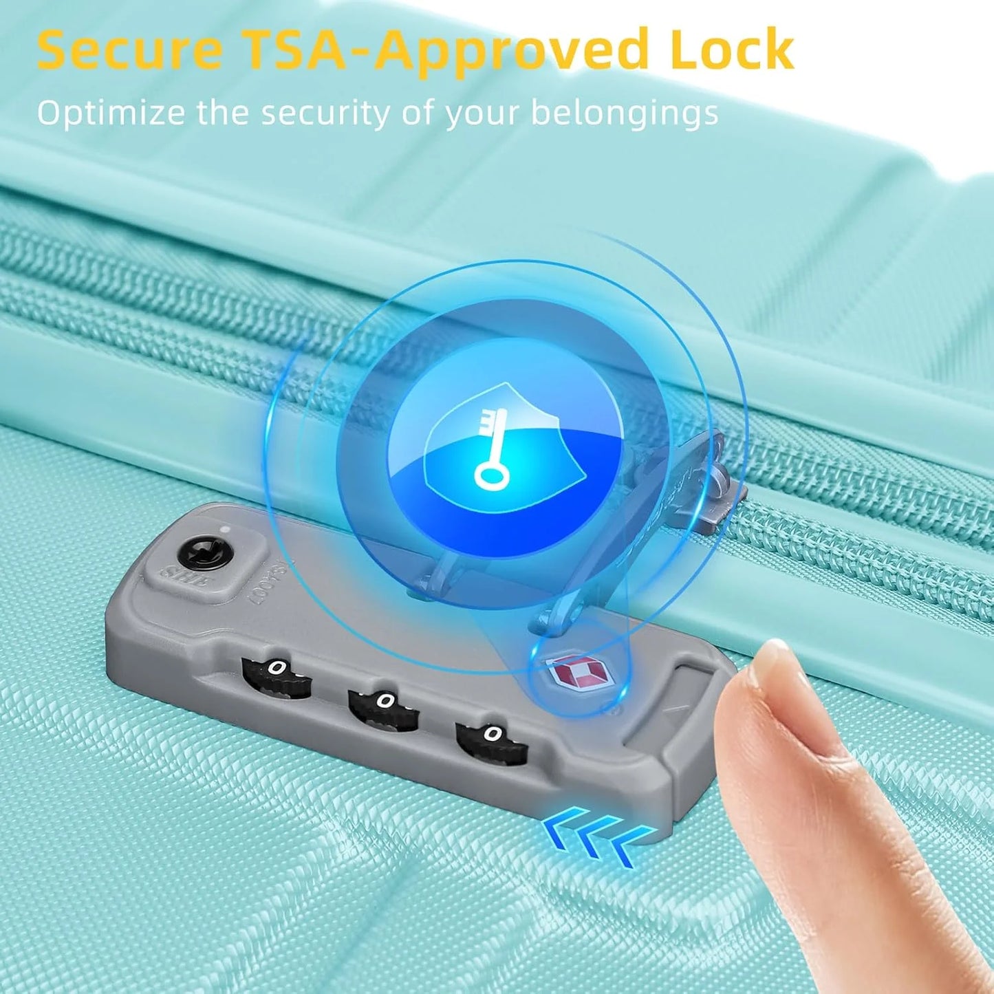 6-piece luggage set, expandable hardshell suitcase set with spinner wheels, lightweight rolling luggage set