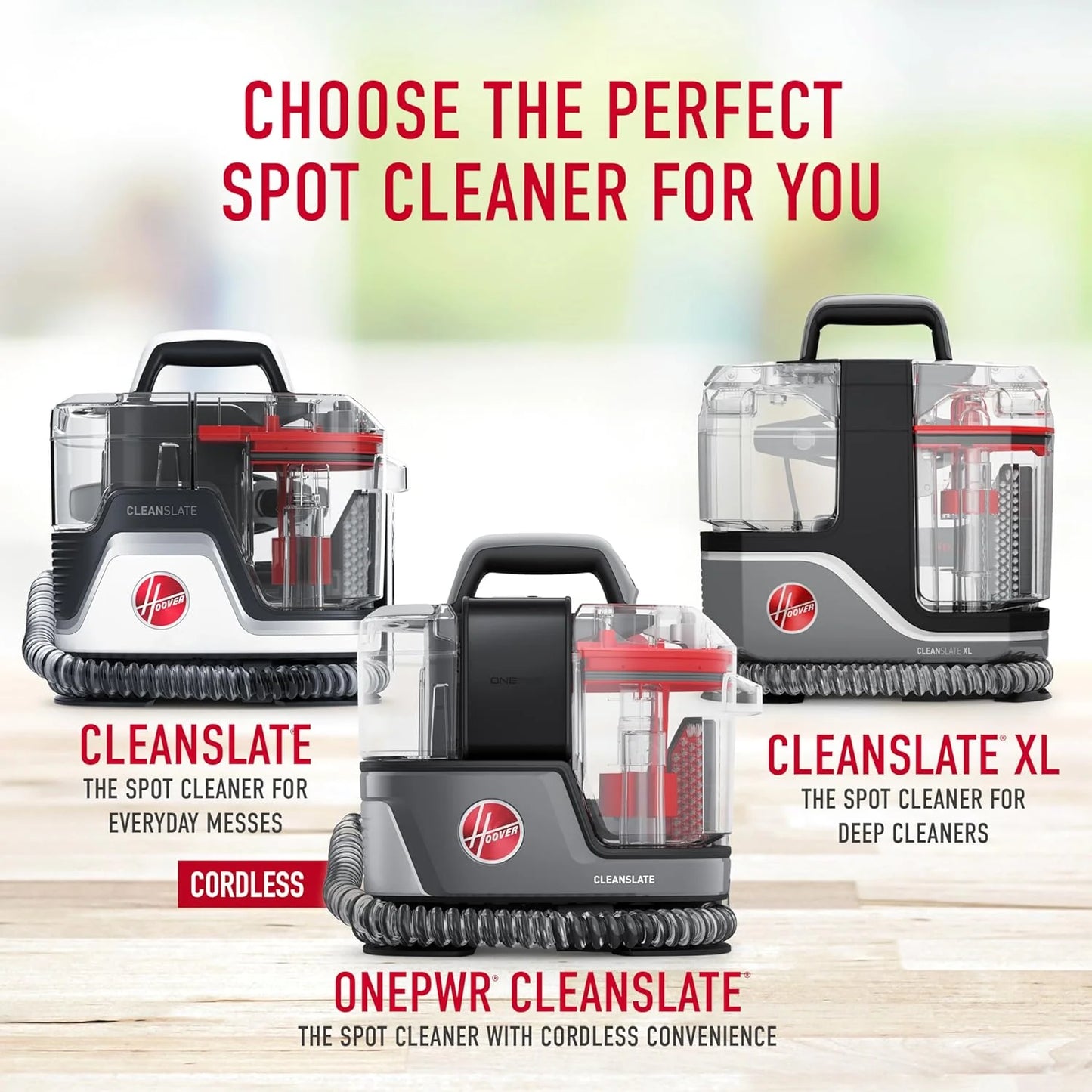 Hoover CleanSlate Plus Portable Carpet & Upholstery Spot Cleaner with Powerful Suction and Multiple Tools