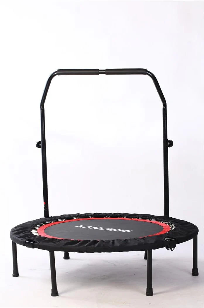 Kanchimi 40" 48" Folding Mini Fitness Indoor Exercise Workout Rebounder Trampoline with Handle, Max Load 330lbs