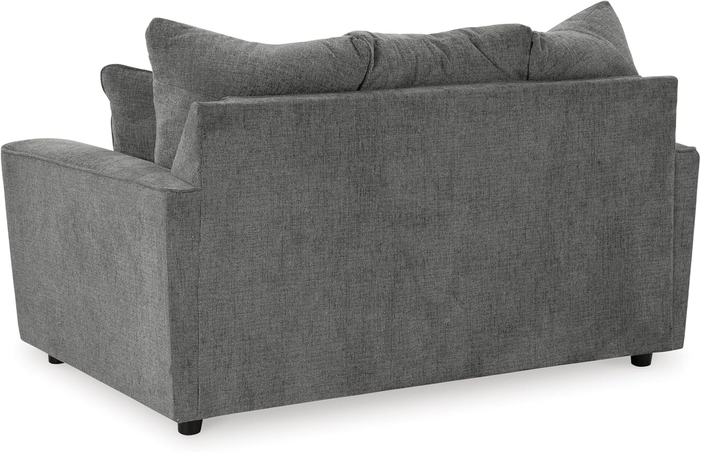 Casual Loveseat with Flared Arms Gray Upholstered Sofa for Living Room
