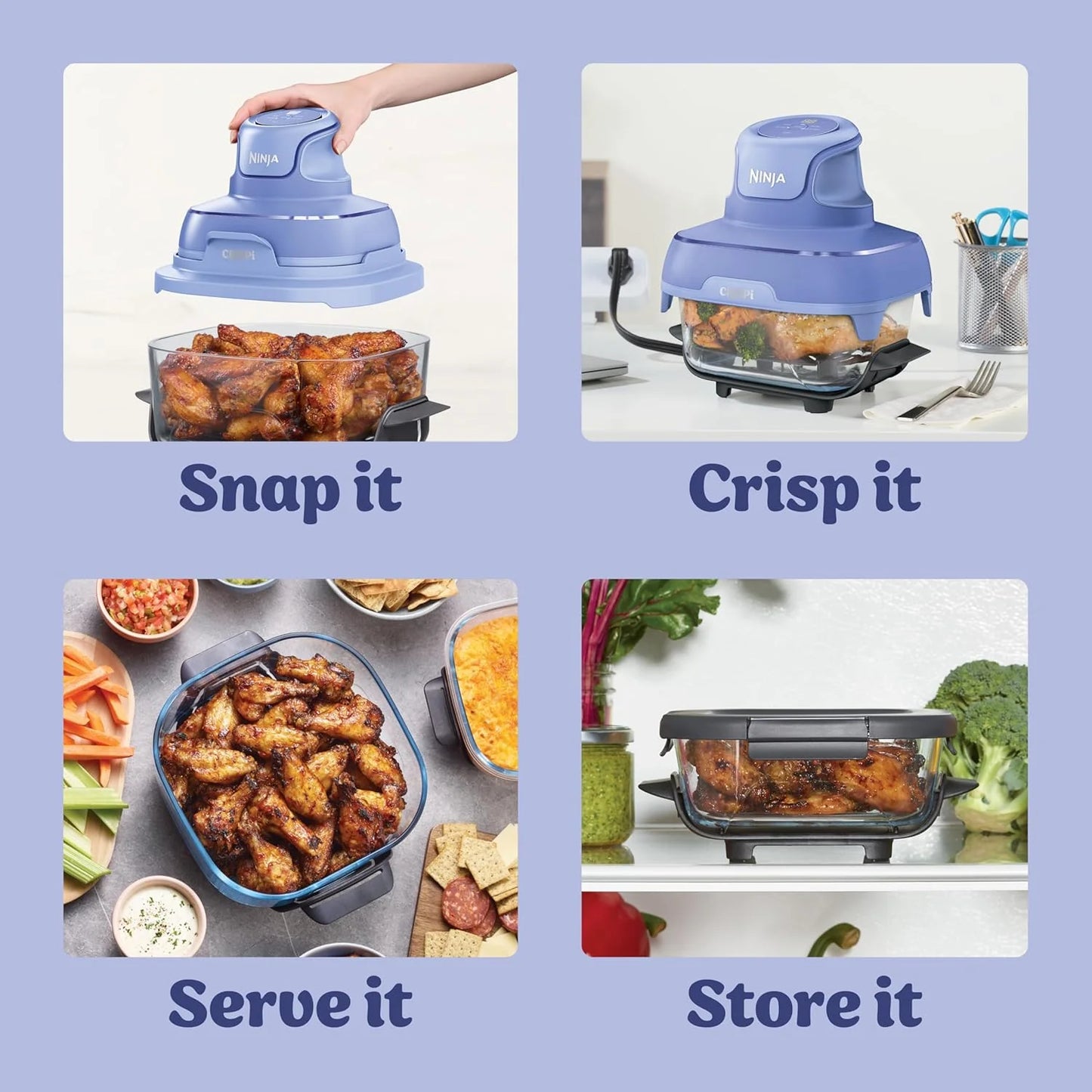 Crispi Air Fryer Microwave Freezer & Dishwasher Safe