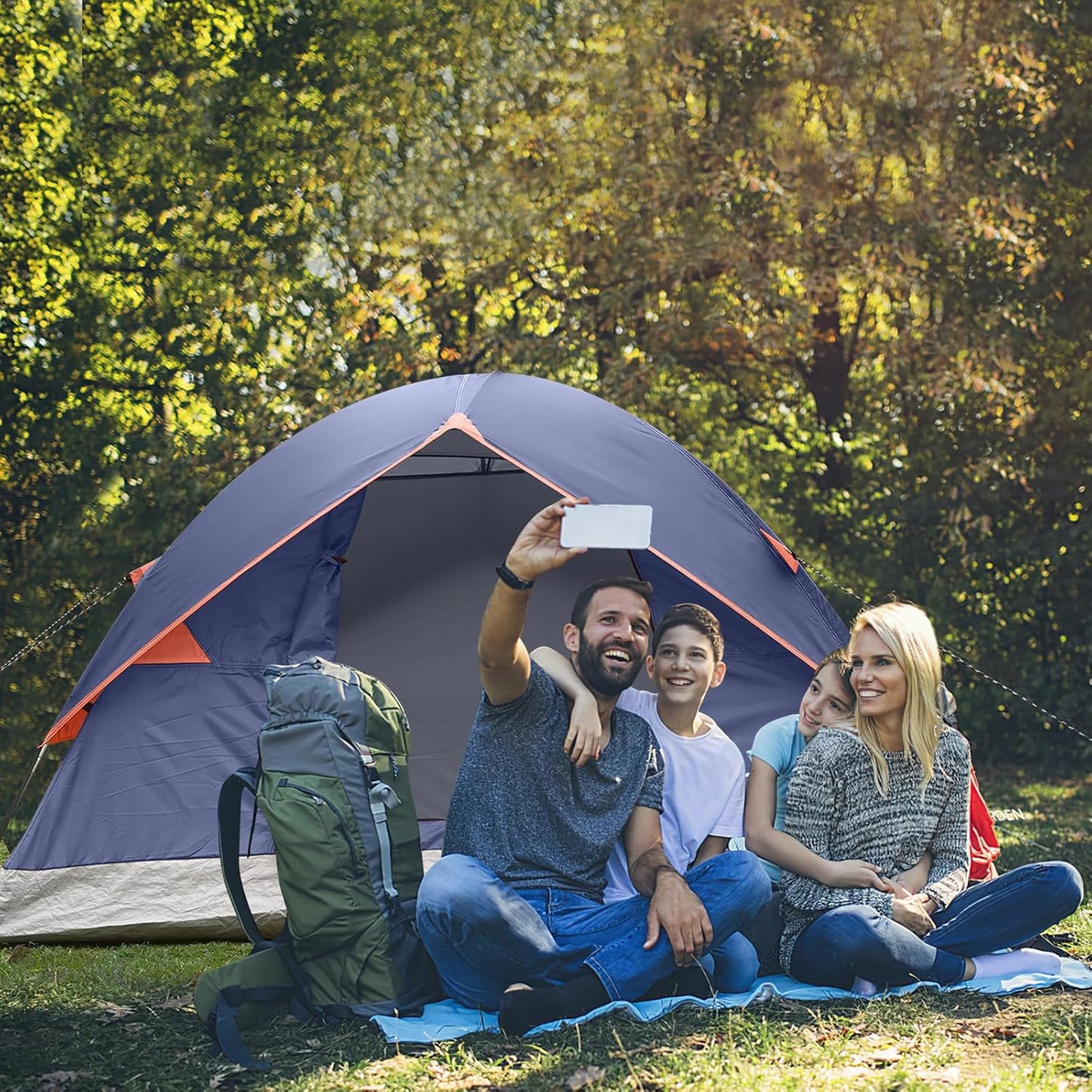 Camping Tent 2/3/4/6 Person Dome Tent Portable Camping Tent for Outdoor and Backpacking Beach