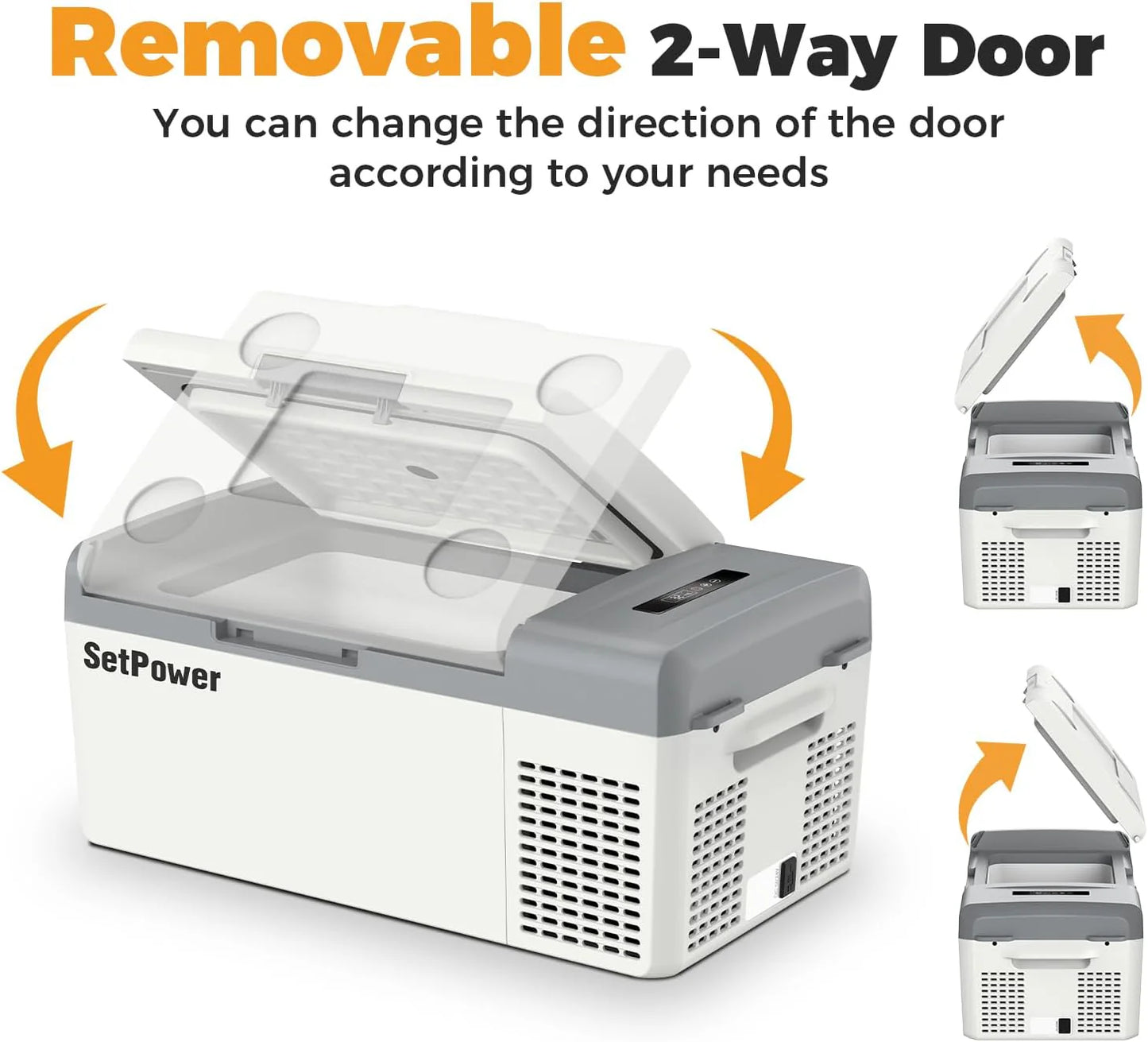 12V Refrigerator 21 Quart Portable Freezer 50 Hours Keep Cool,Electric Cooler for Vehicles Car Refrigerator 12V Portable Fridge for Car Camping Truck Van RV SUV Road Trip Travel RF20