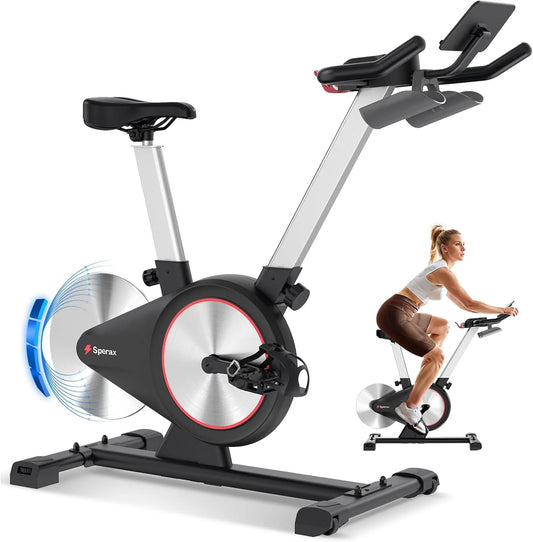 Sperax Exercise Bike, Stationary Bikes for Home, Indoor Cycling Bike, Spin Bike with Comfortable Seat, LED Display