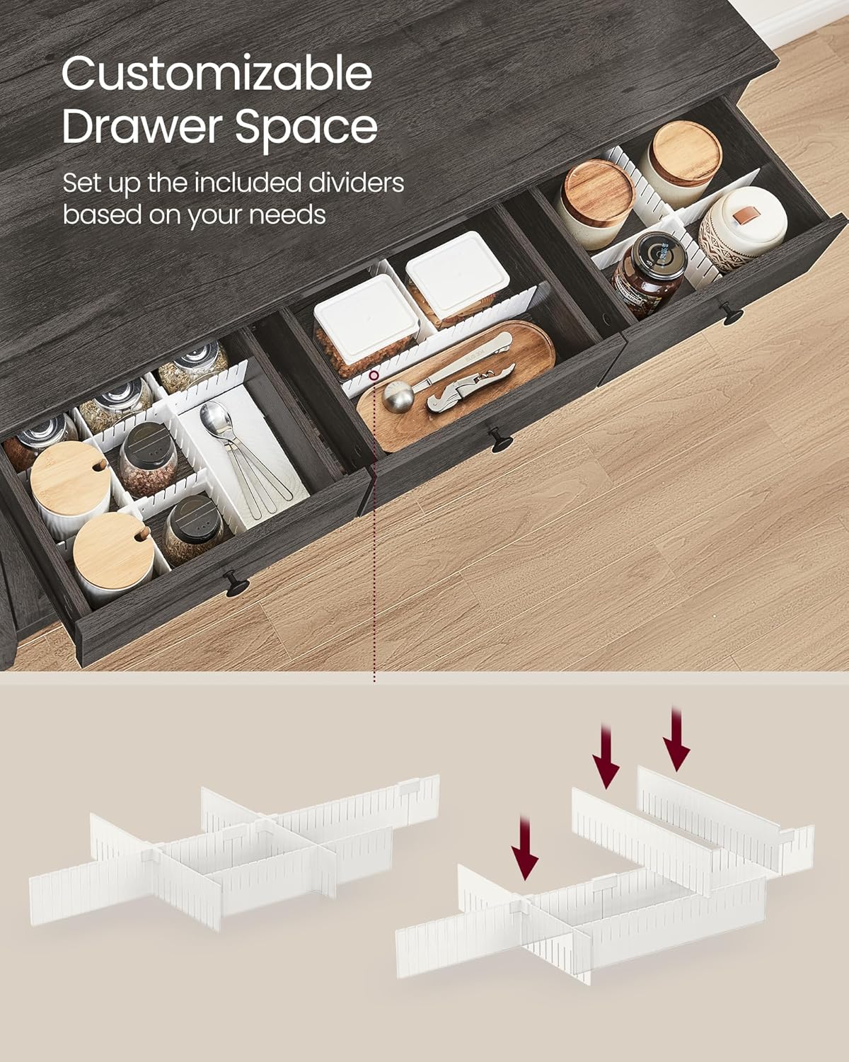Storage Cabinet Buffet Cabinet with Adjustable Shelves