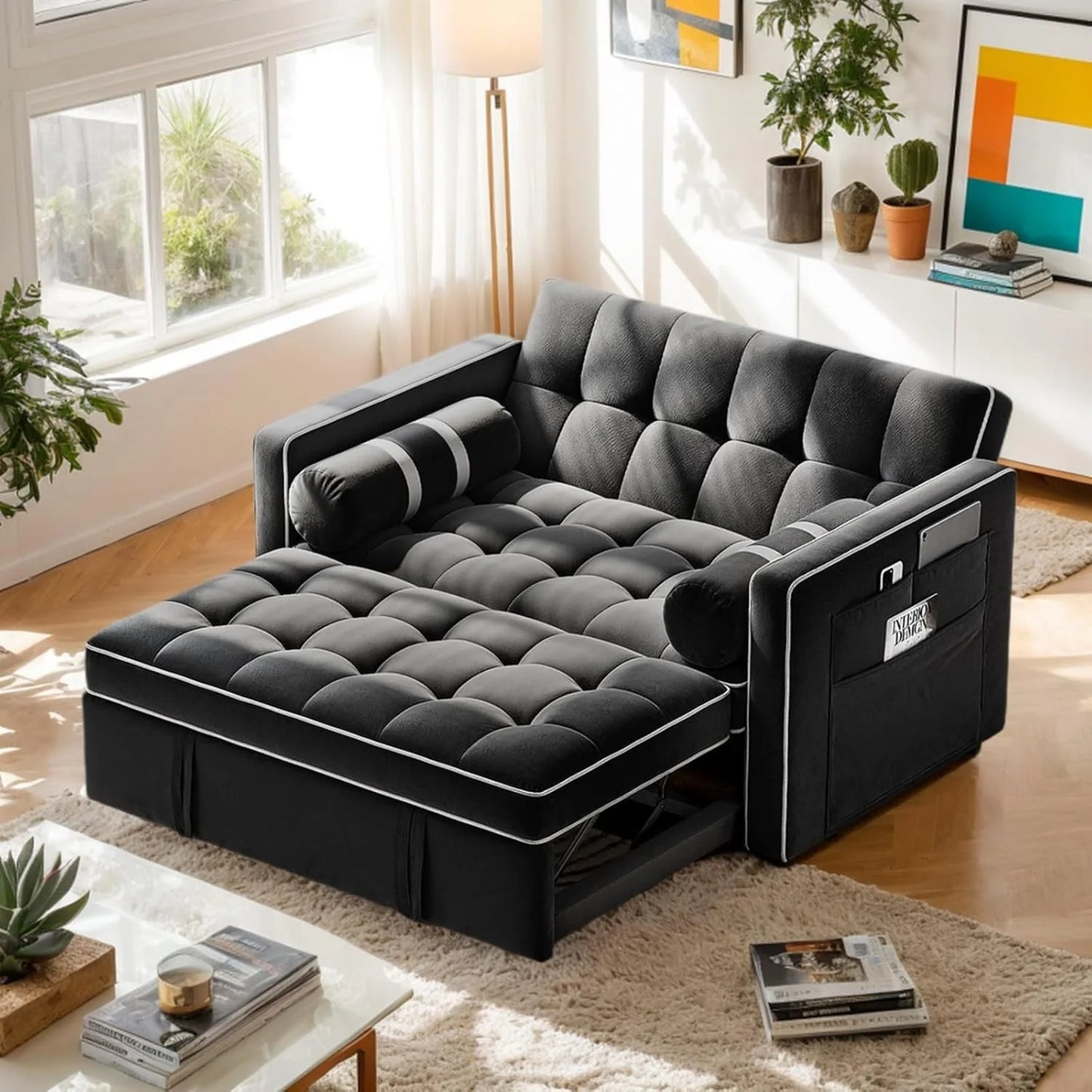 3 in 1 Convertible Sleeper Sofa Bed