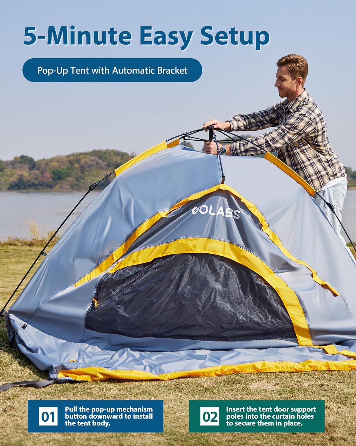 Truck Portable Bed Tent with Extra Rain Cover for Camping and Outdoor Activities