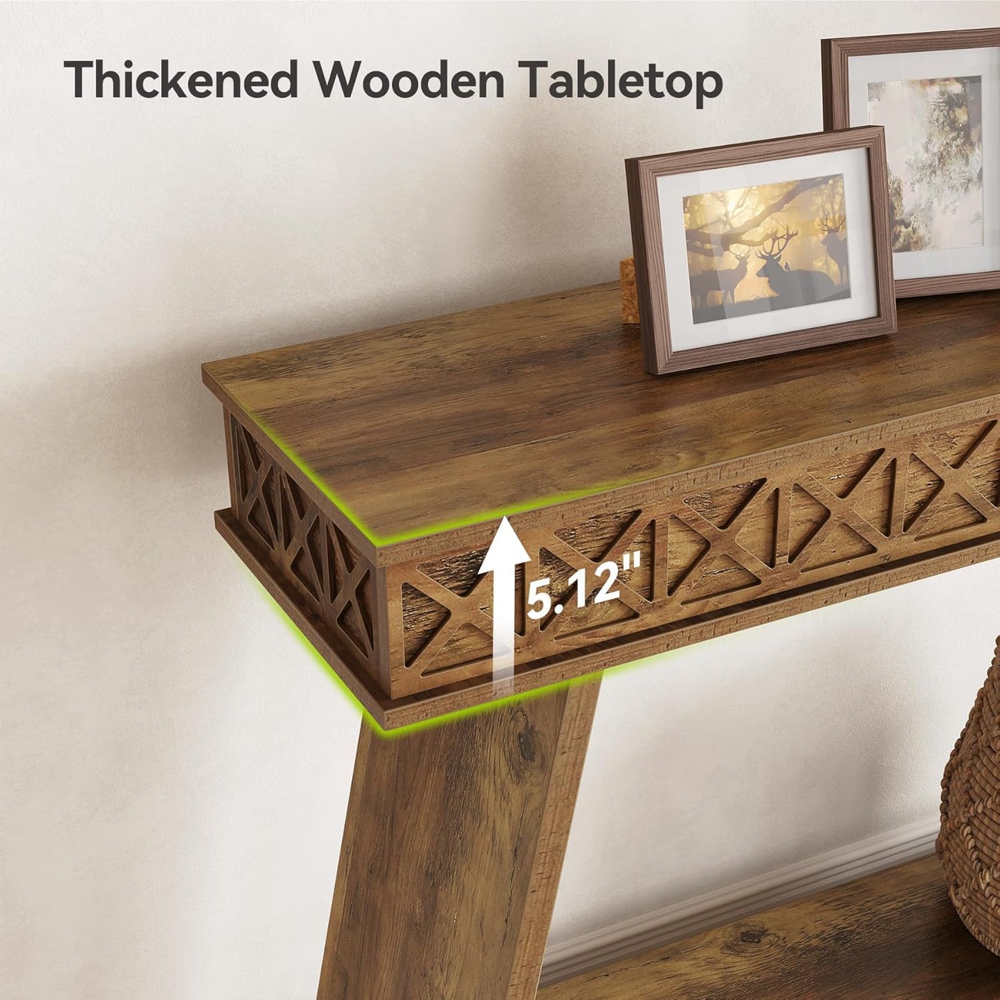 70.9-Inch Long Console Table Narrow Sofa Table Behind The Couch