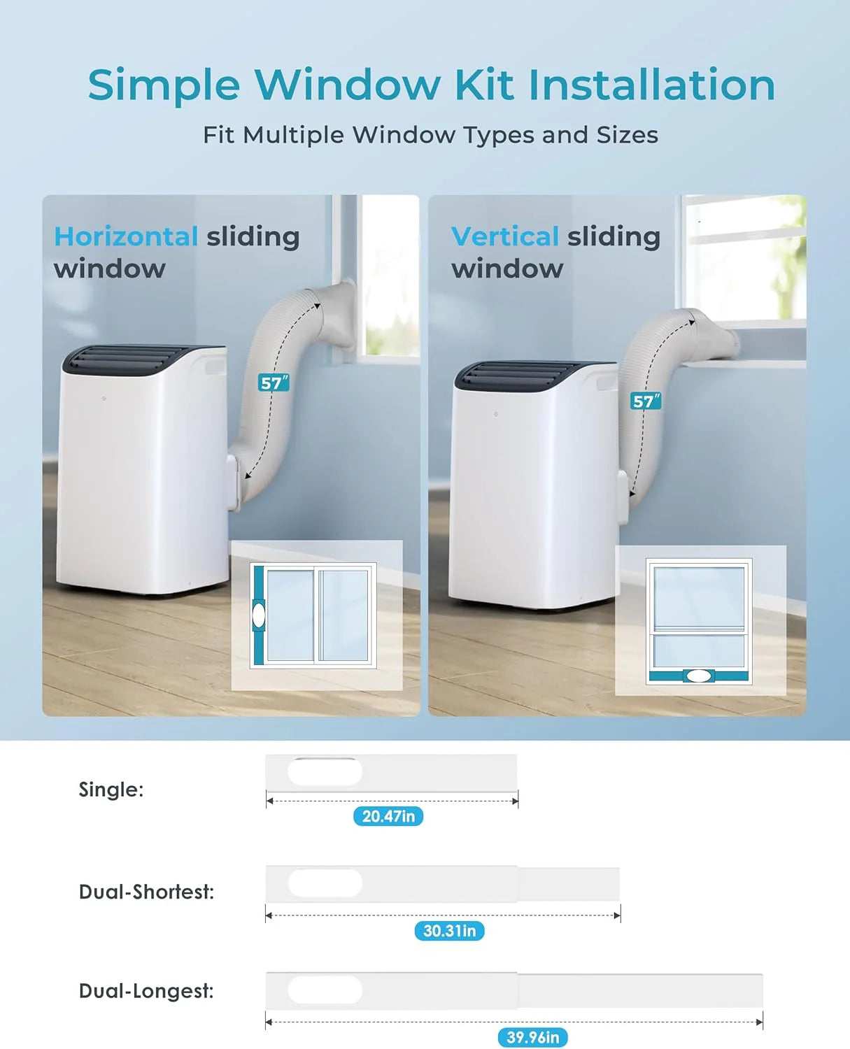 EUHOMY 8,000 BTU Portable Air Conditioners, 4-in-1 Portable AC Unit Up to 350 Sq.Ft, 4 Modes Quiet Air Conditioner with Remote Control, Cool, Fan, Dehumidifier, 24H Timer, Bedroom, Office, Apartments