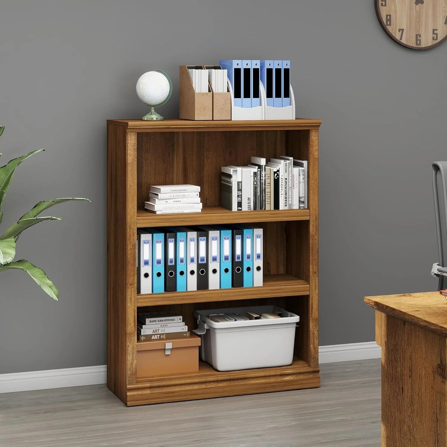 70-Inch Tall White Bookcase 5 Tiers Shelves Open Storage Bookshelf