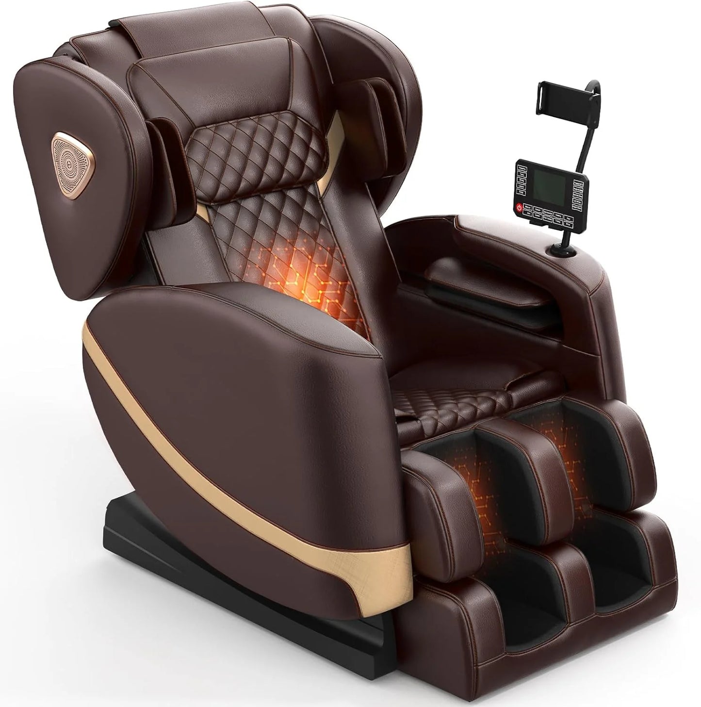 Full Body Massage Chair, Zero Gravity Massage Chair with 10 Fixed Rollers, Heating, Foot Massage