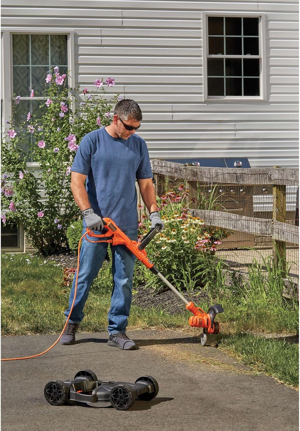 BLACK+DECKER 3-in-1 Corded Lawn Mower, String Trimmer & Edger, 12-Inch (BESTA512CM)