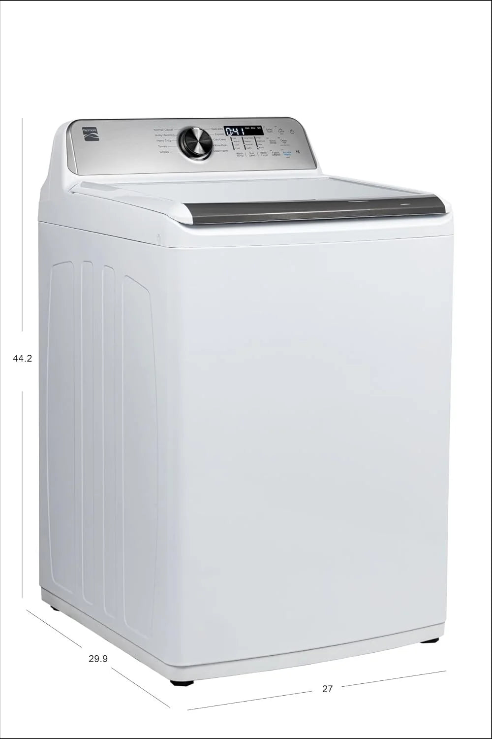 4.5 cu. ft. Top Load Washer with Triple Action Impeller for Tough Dirt & Stains-Reduce Laundry Time with Accela and Express Wash-LED, White