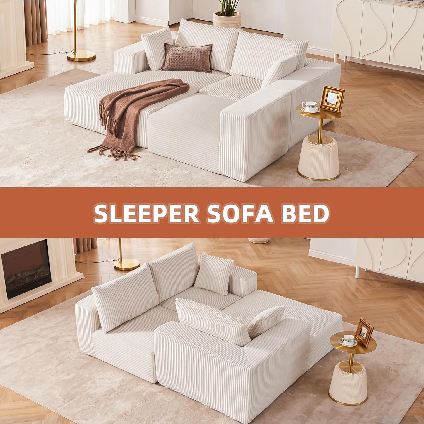 108 inch sectional sofa, cloud sectional sofa with deep seat, modern sectional L shaped sofa