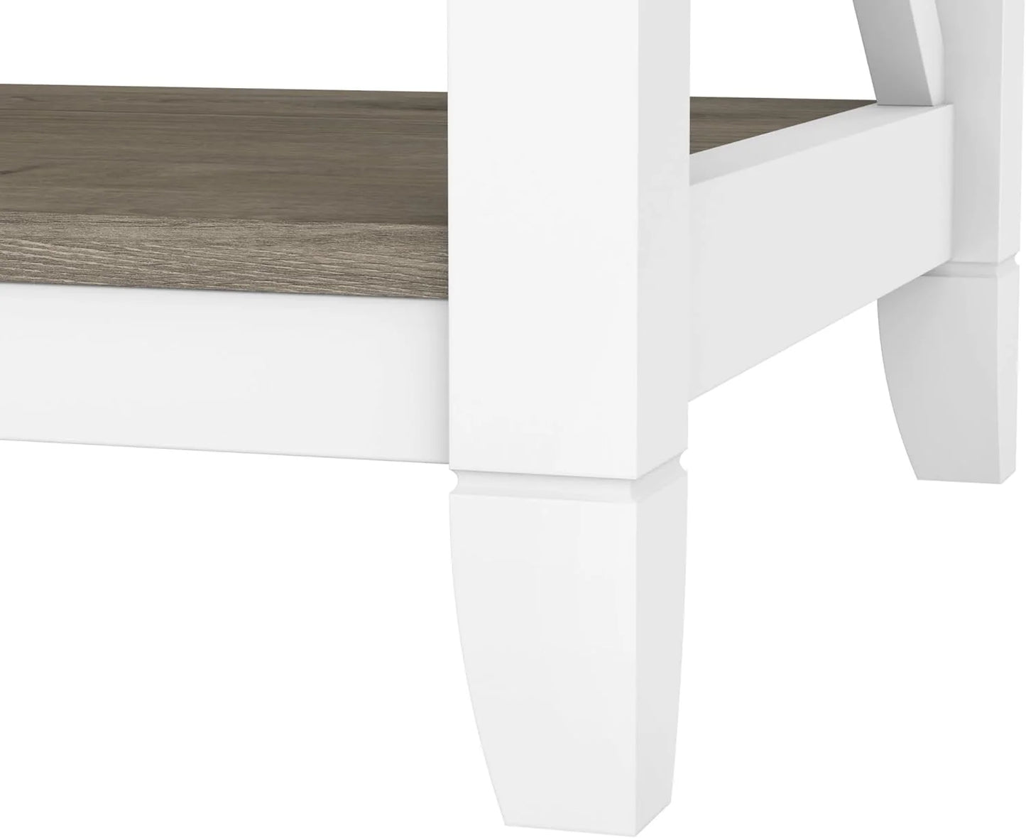 Key West Small End Table with Storage Modern Farmhouse Accent Shelf
