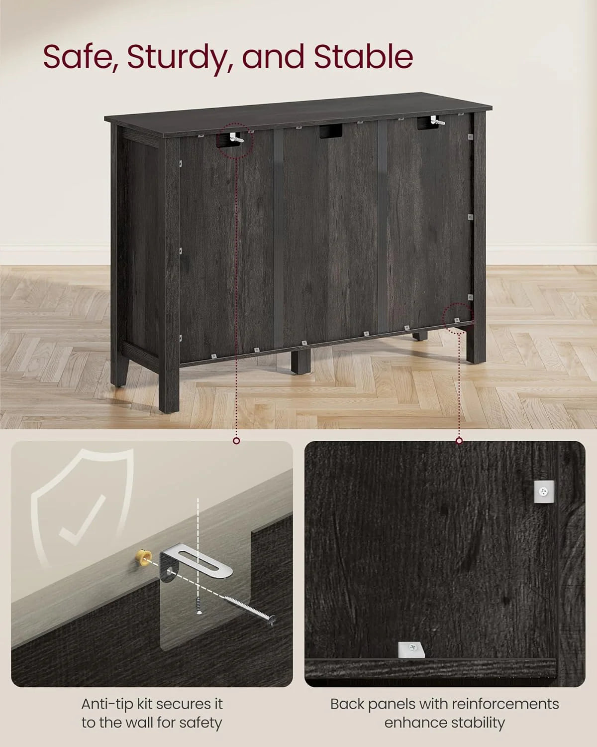 Storage Cabinet Buffet Cabinet with Adjustable Shelves