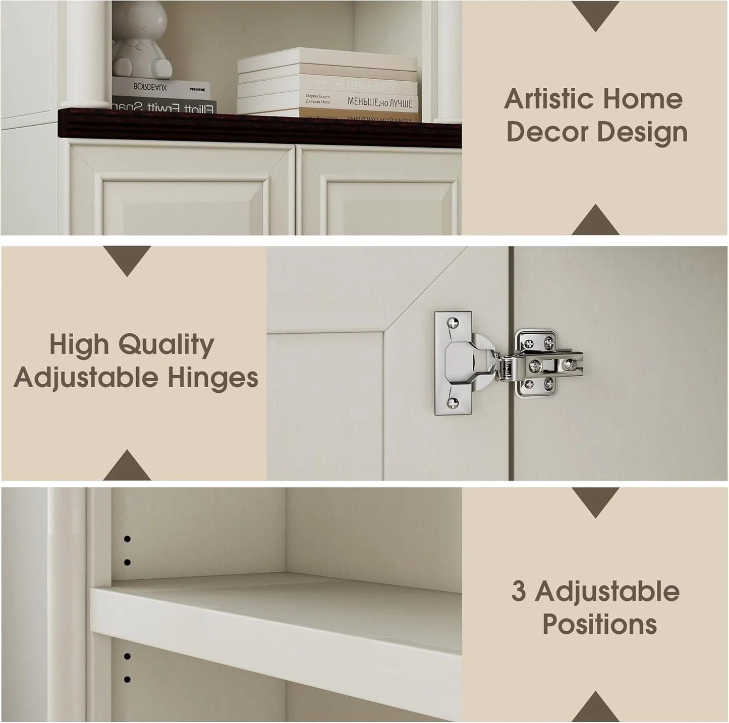 70-Inch Tall White Bookcase 5 Tiers Shelves Open Storage Bookshelf