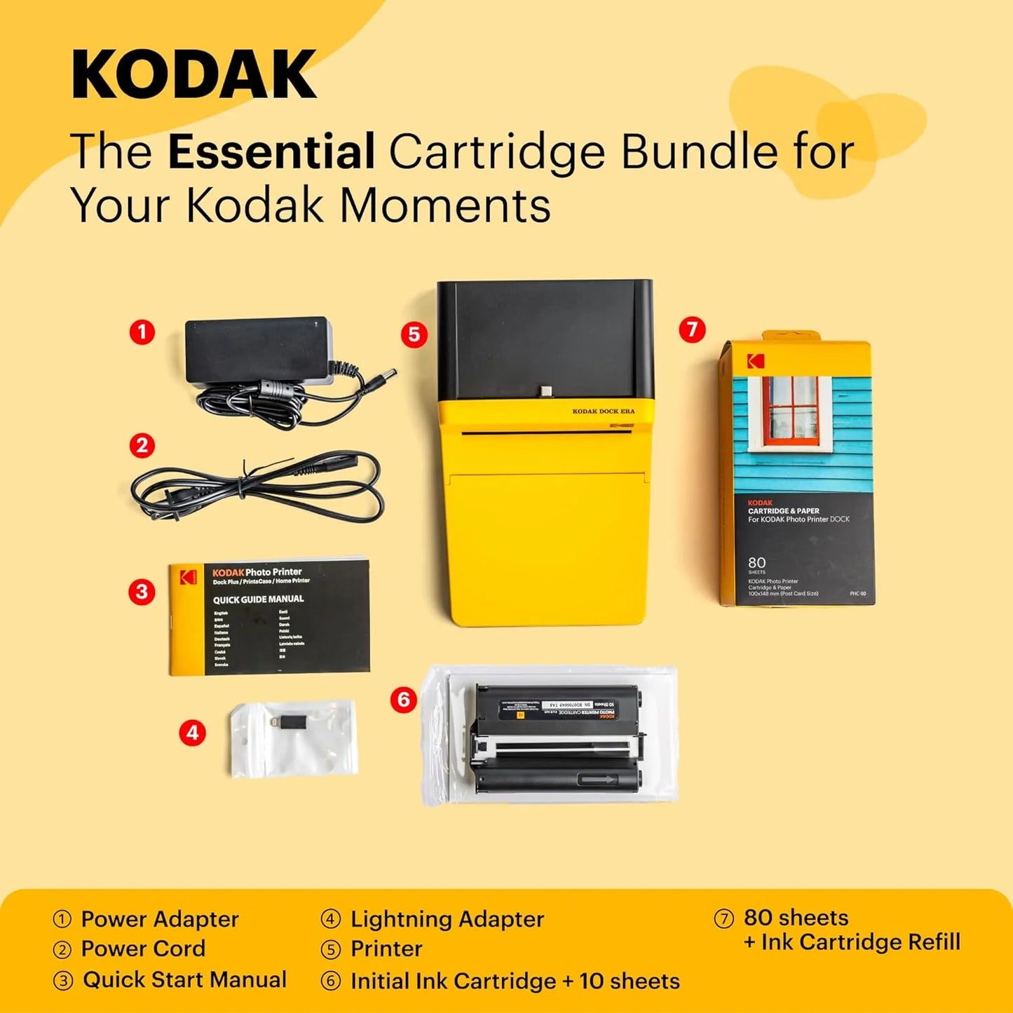 KODAK Dock ERA Plus 4PASS Instant Photo Printer (4x6)