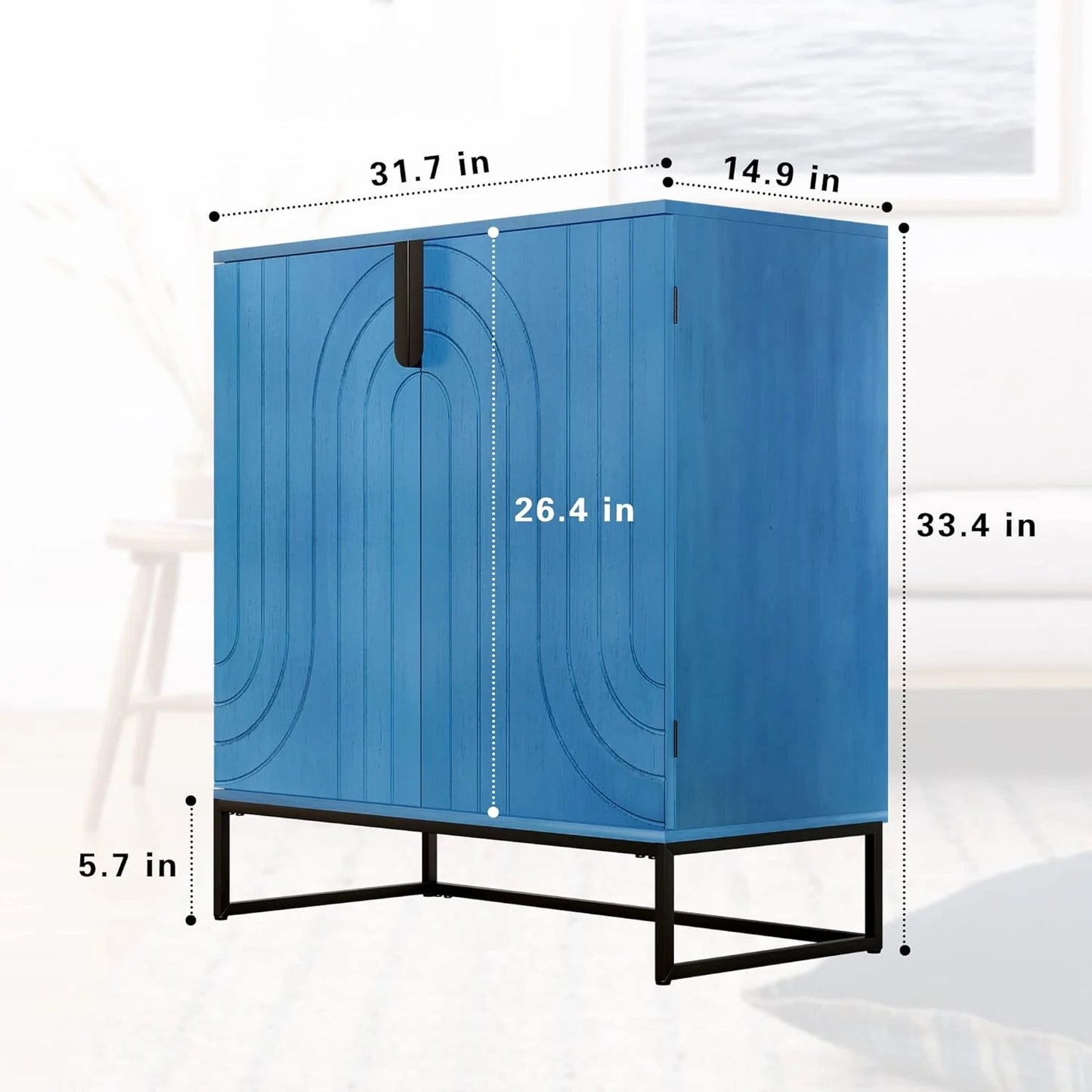 Accent Wood Grain Cabinet with 2 Doors