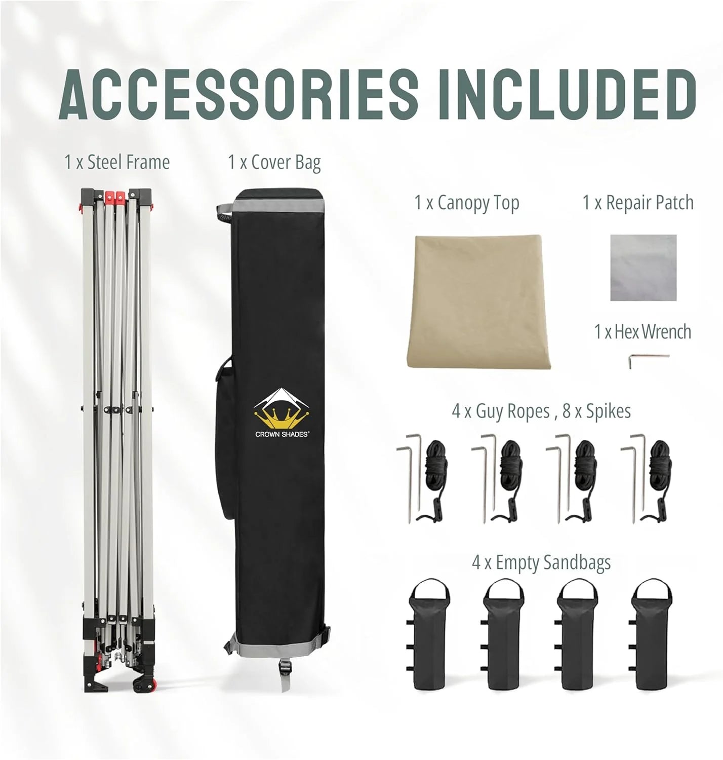 10x10 Pop-Up Awning - One-Click Installation Beach Tent - Outdoor Sunshade Silver Coated Top, 3 Heights and 4 Sand Pockets