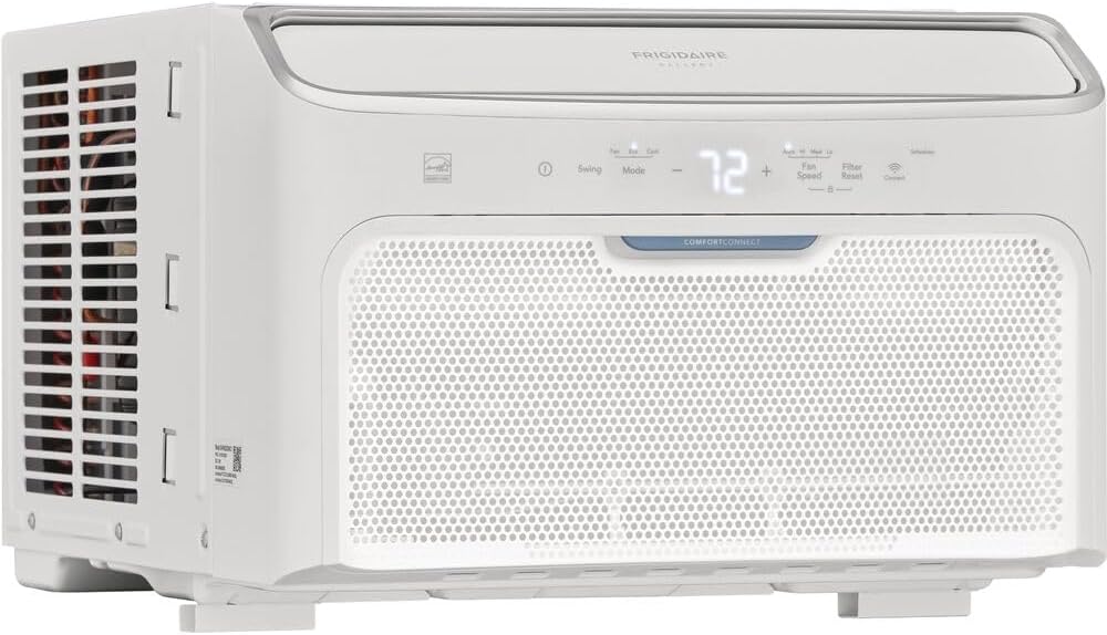 Frigidaire GHWQ103WC1 Inverter Quiet Temp Room Air Conditioner, 10,000 BTU with Wi-Fi Connected, Works with Alexa, Energy Star Certified, Easy-to-Clean Washable Filter, in White