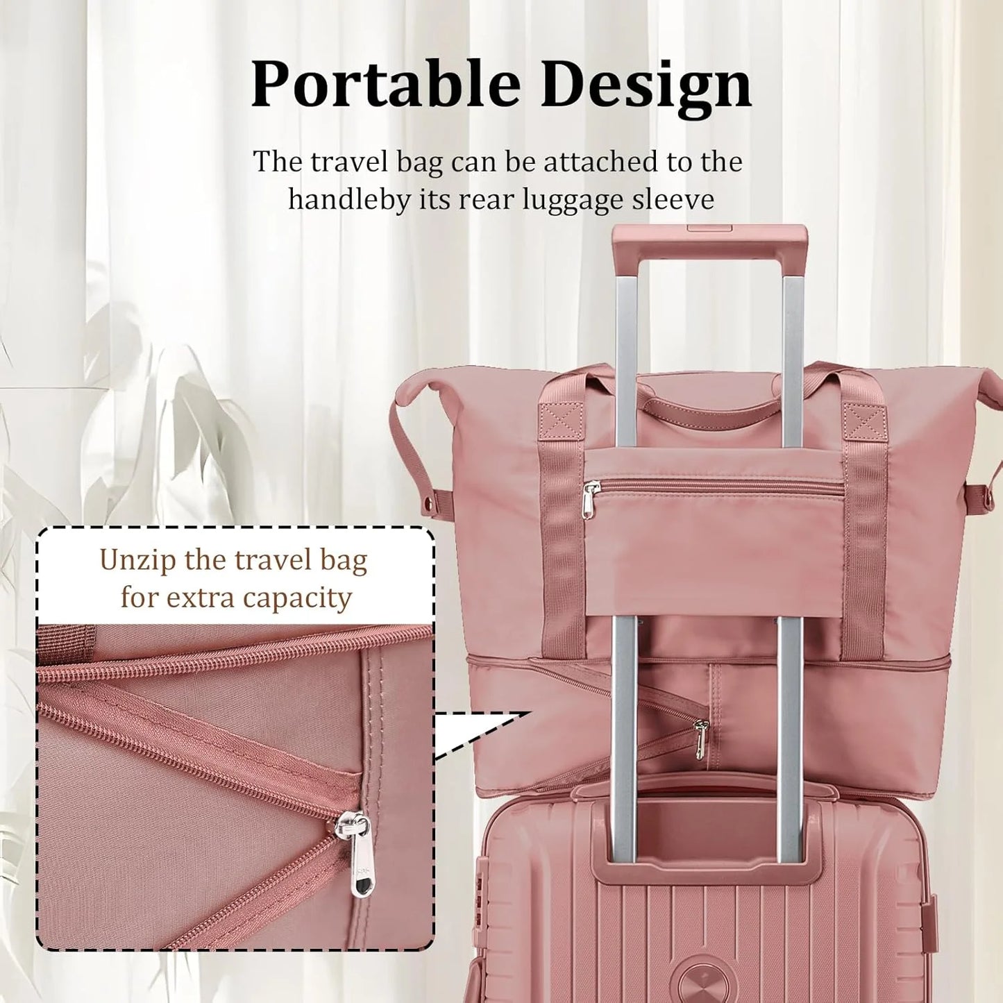 5-piece PP hardshell lightweight travel carry-on luggage set with dual spinner wheels and TSA lock