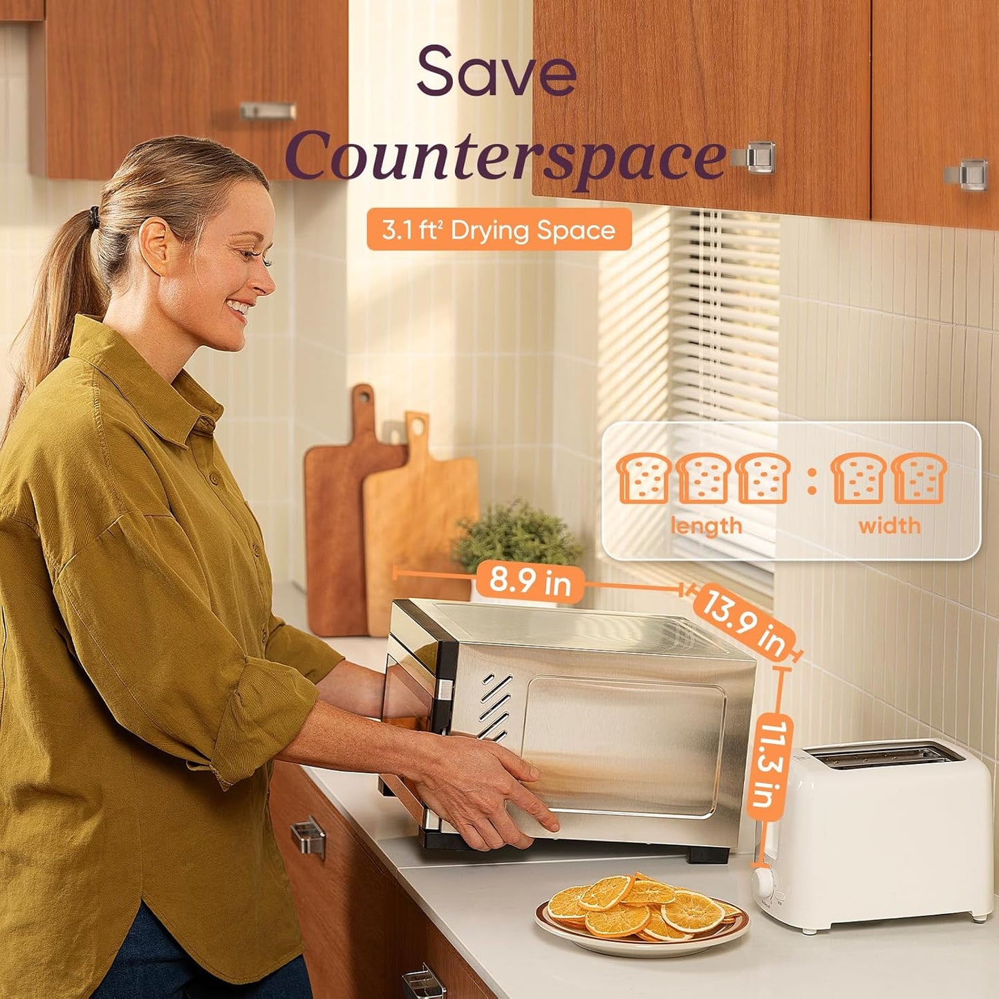 COSORI Food Dehydrator, Bigger Than 7 Trays With Large 6.5" Drying Space, 600W Power Saves More Time Than 480W, 165°F Dehydrated Dryer