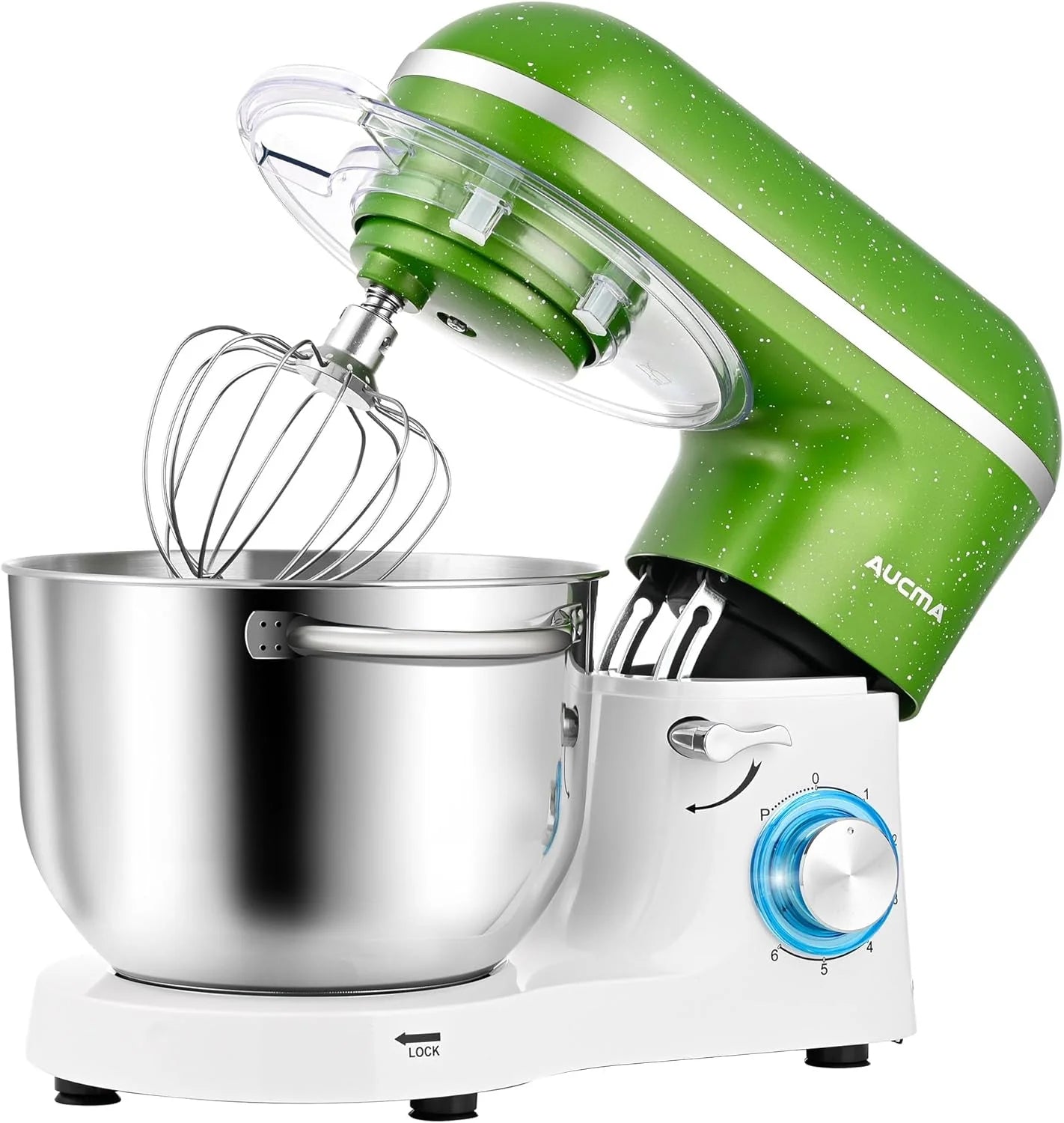 Aucma Stand Mixer,6.5-QT 660W 6-Speed Tilt-Head Food Mixer, Kitchen Electric Mixer with Dough Hook