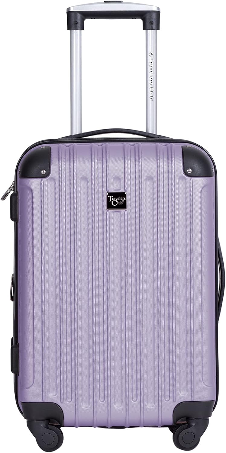 Hardside Travel Luggage, Lilac, Set of 4