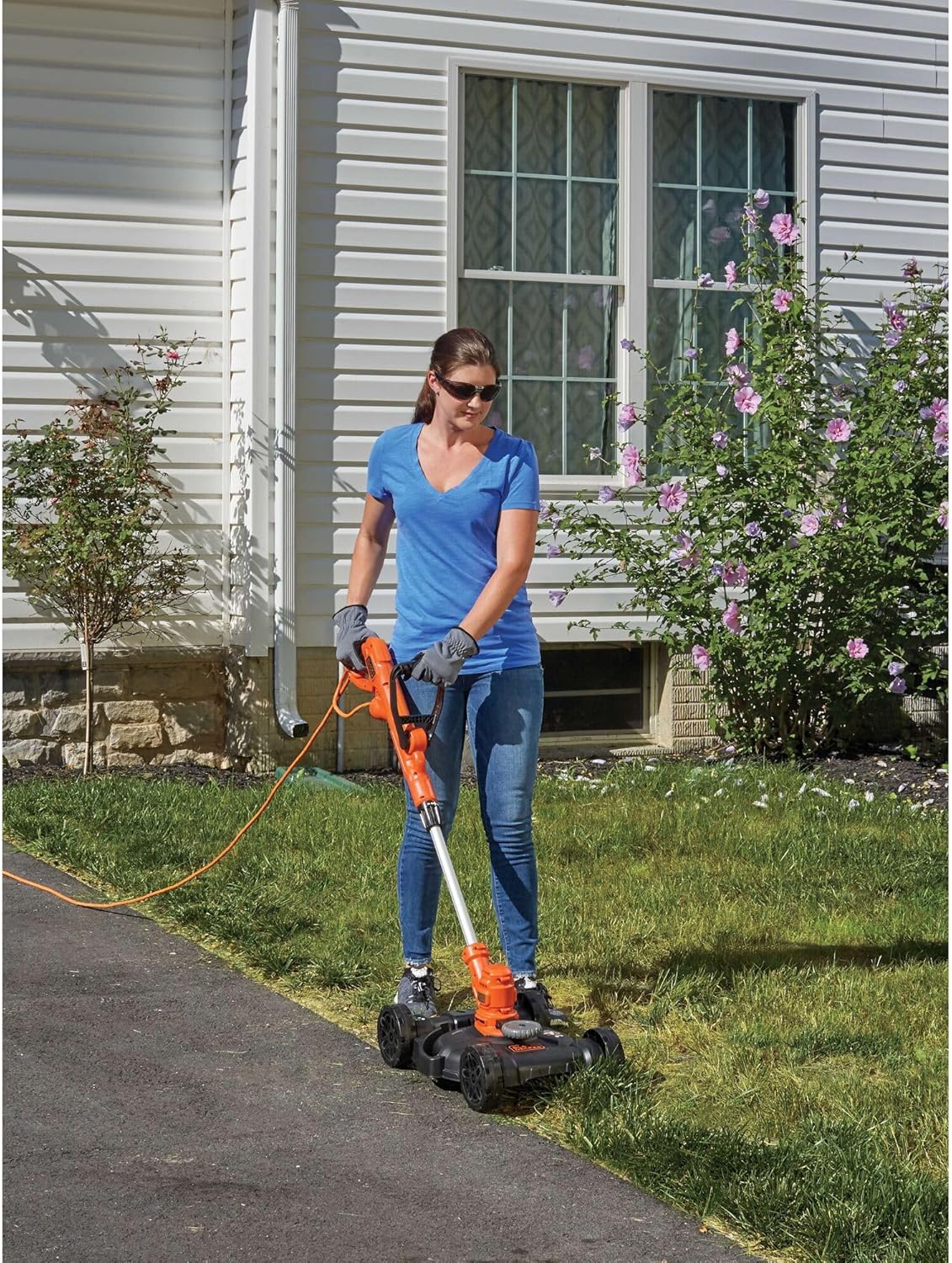 BLACK+DECKER 3-in-1 Corded Lawn Mower, String Trimmer & Edger, 12-Inch (BESTA512CM)