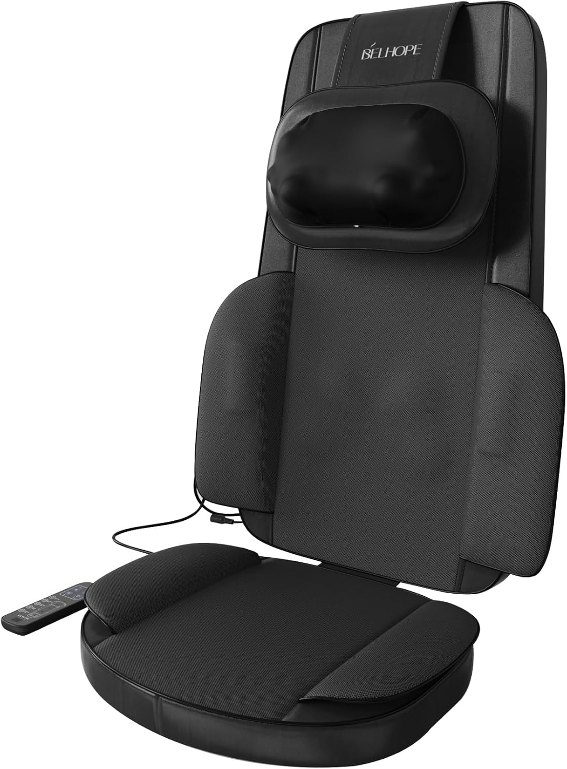 4D Kneading Back Massager Comfortable Chair Back Massager, Home Office Shiatsu Neck Massager Christmas Gift for Men and Women Parents