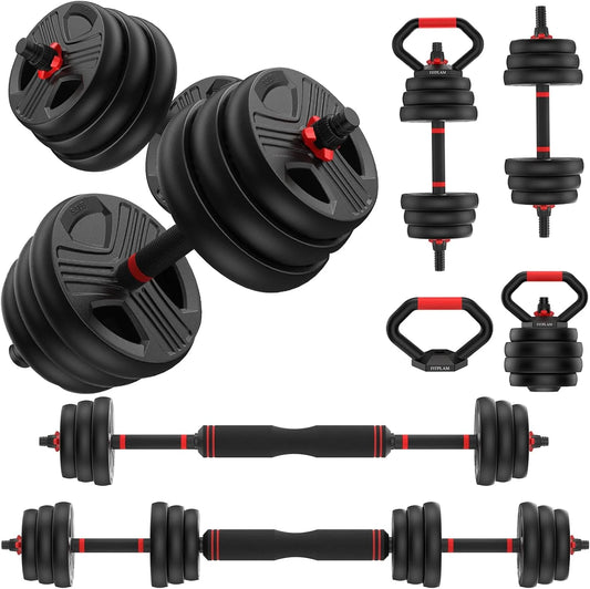 Adjustable dumbbell kit with upgraded nuts Barbell, push-up stand, push-up stand