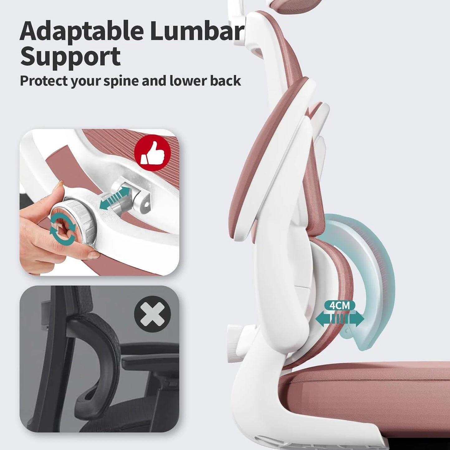 TRALT Office Chair Ergonomic Desk Chair 330 lbs Home Gaming Chair with Wheels