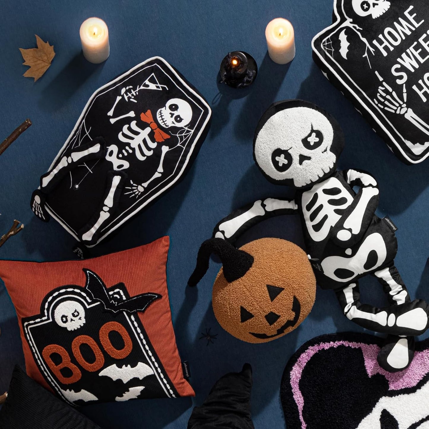 Happy Halloween Shaped Throw Pillow