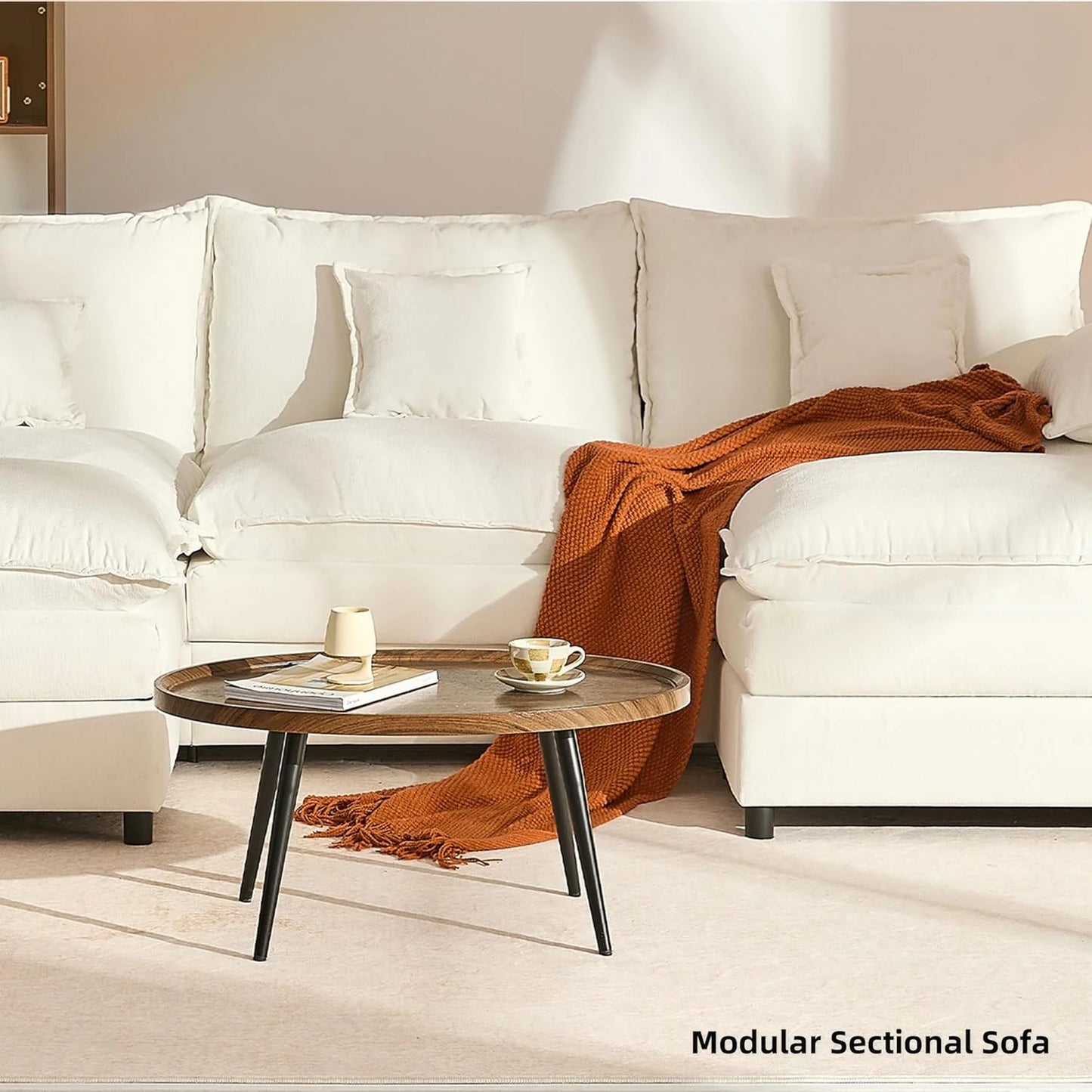 108" U-shaped sofa, modular sofa Comfortable cloud sofa