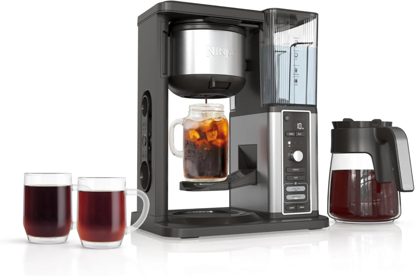 Extra Large Hot and Iced Coffee Maker with Fast Cold Brew, 4 Brewing Methods, 8 Sizes (Small to Travel), Single-Cup Coffee Maker, 12-Cup Capacity