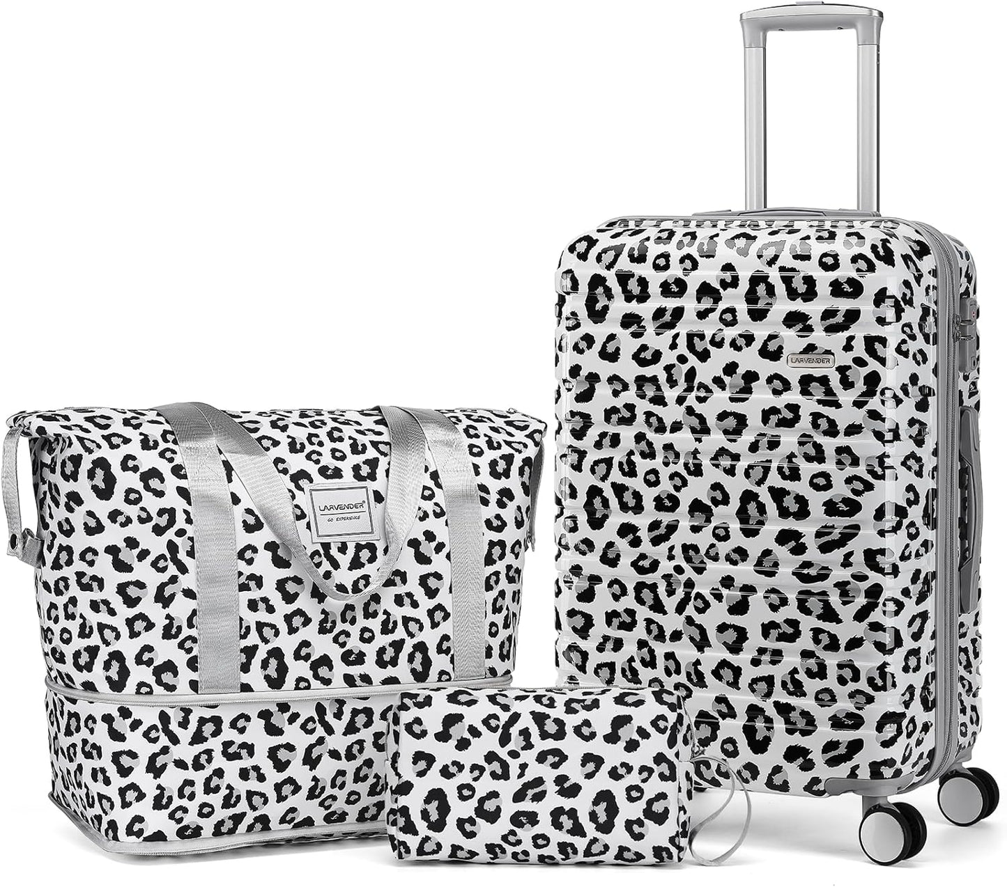 6-piece luggage set, expandable hardshell suitcase set with spinner wheels, lightweight rolling luggage set