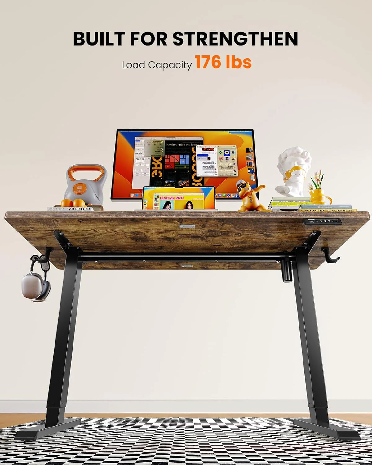 Height Adjustable Electric Standing Desk 47.2 x 23.6 Inches