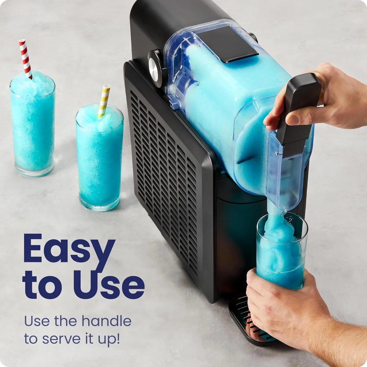 Iceman Slush-Ease Smoothie Maker, Frozen Drink Maker with 5 presets + custom options, easy dispensing wand for making frozen margaritas, slushies and smoothies