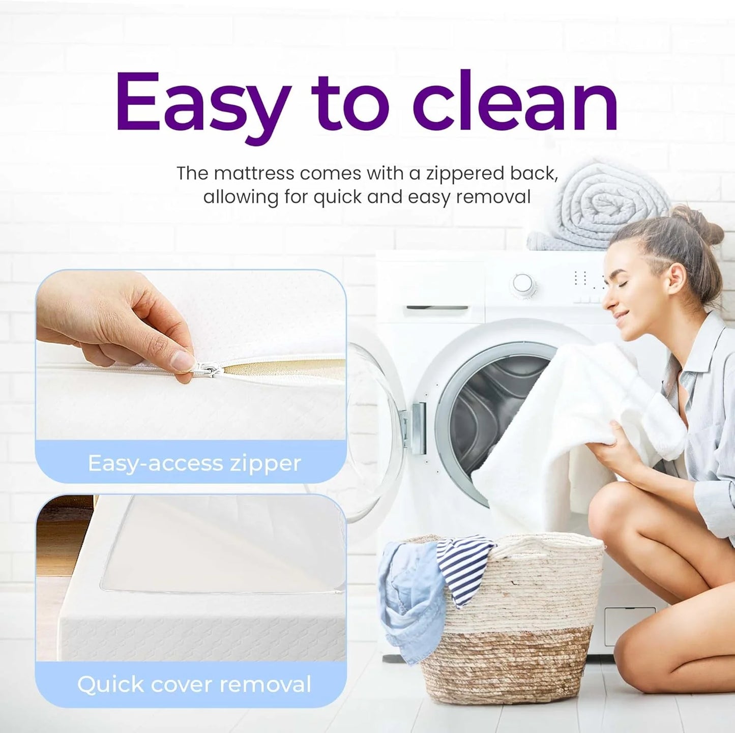 GAESTE 8-inch Fully Cooling Gel Memory Foam Mattress Mattress-in-a-Box