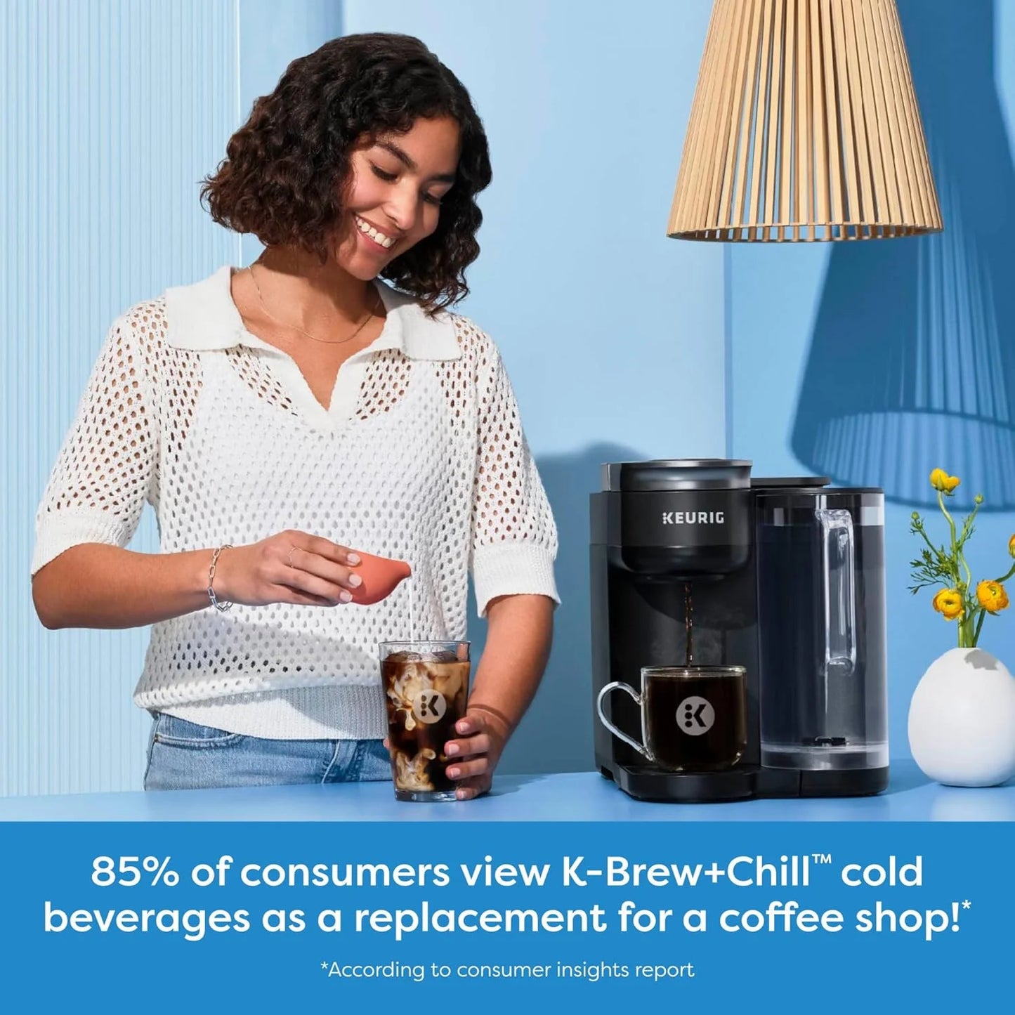 K-Brew+Chill Iced and Hot Single-Cup Coffee Maker with 70-ounce Removable Water Tank