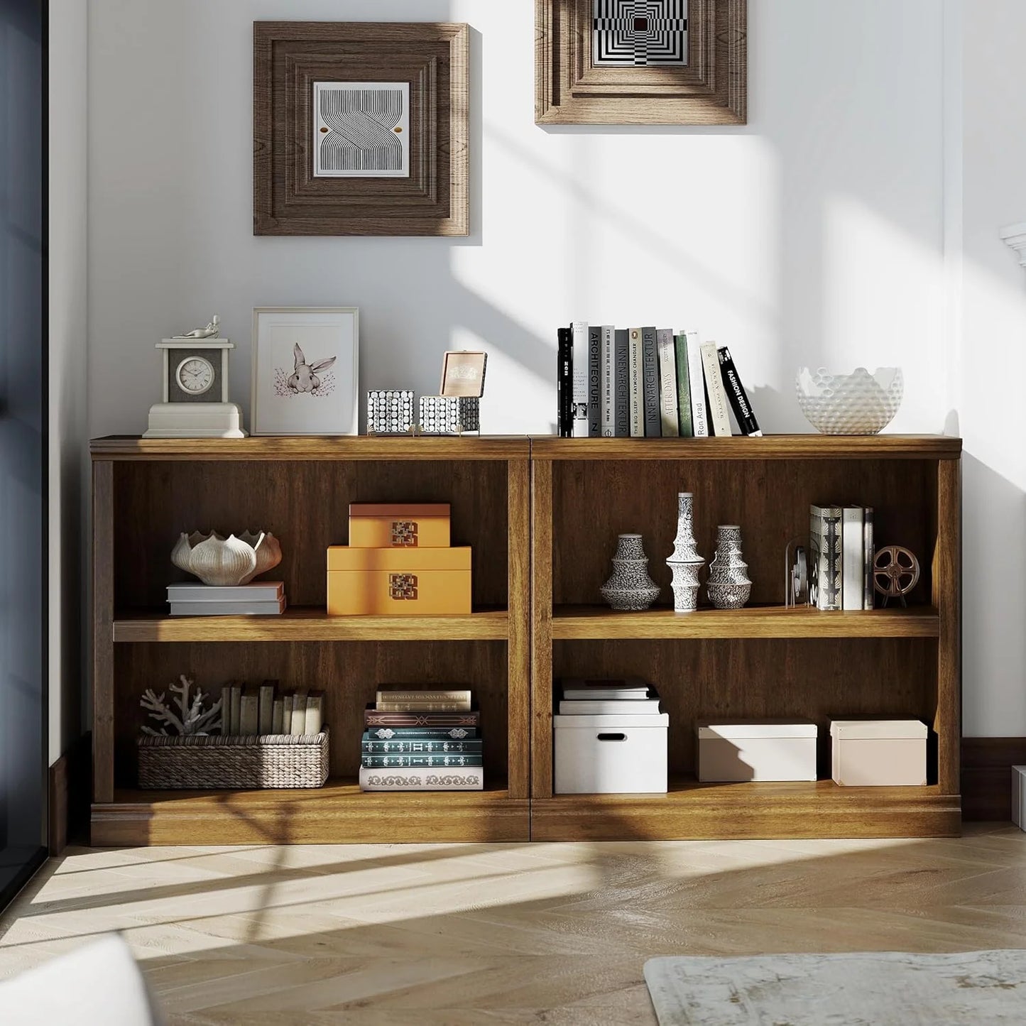 70-Inch Tall White Bookcase 5 Tiers Shelves Open Storage Bookshelf
