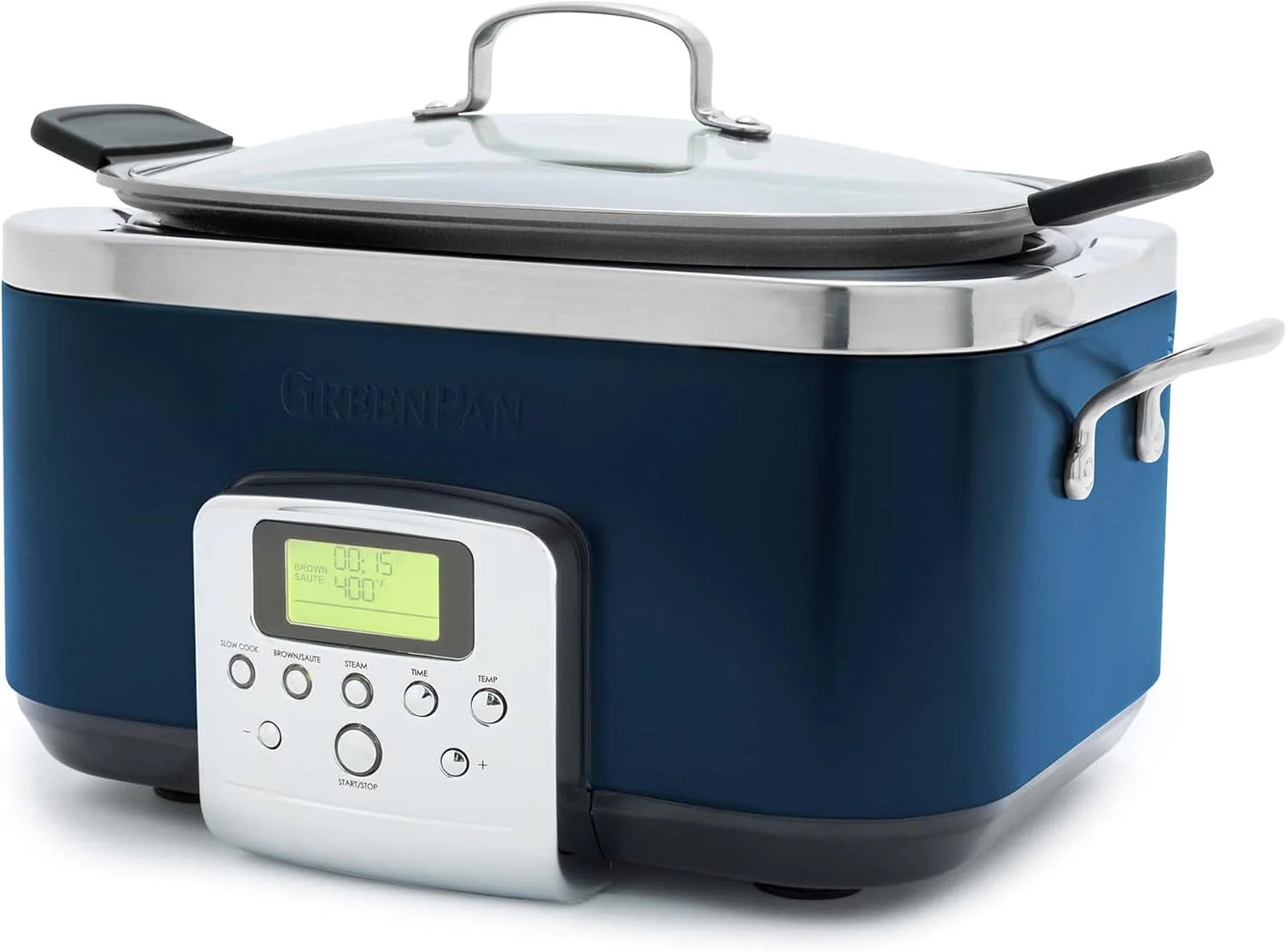 8-in-1 Programmable 6QT Electric Slow Cooker with Dishwasher-Safe Lid and Removable Base